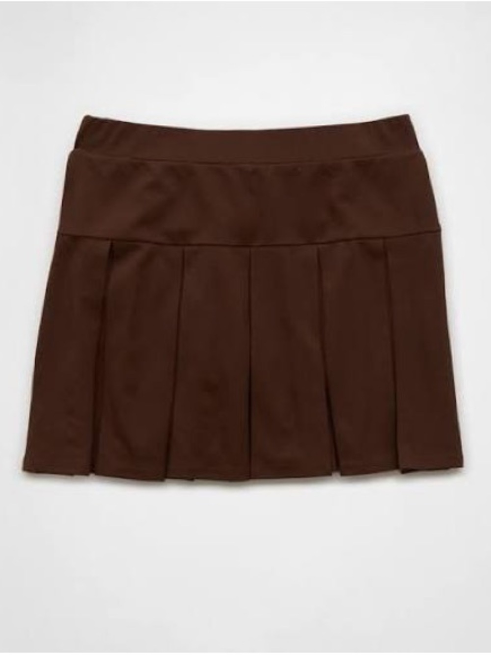 AMERICAN EAGLE• brown pleated mini skort